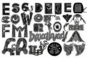 lettering "who dares wins" tattoo idea