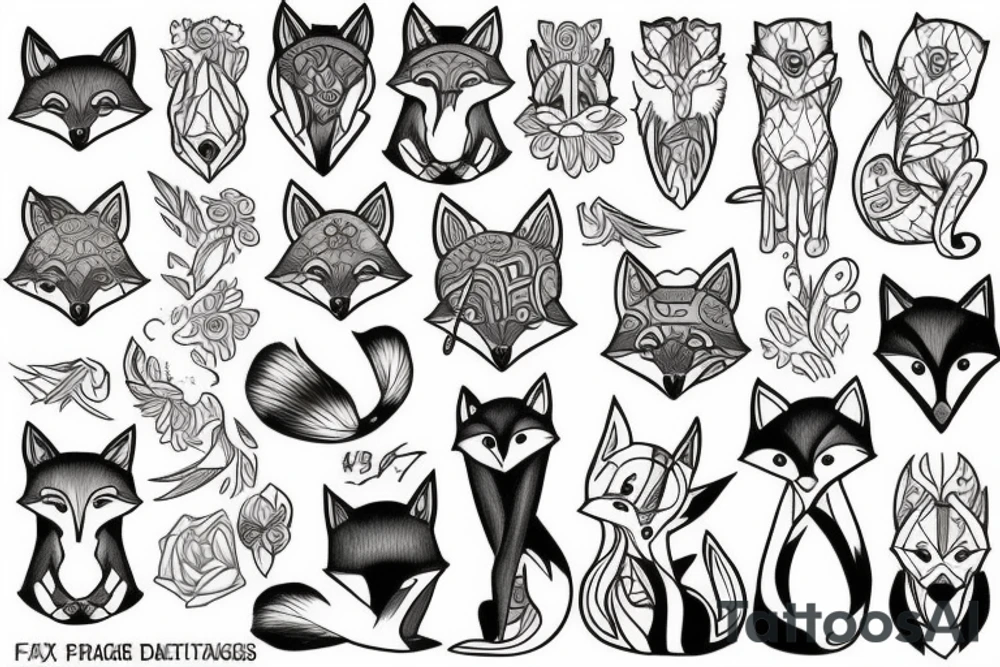 Fox in portal tattoo idea