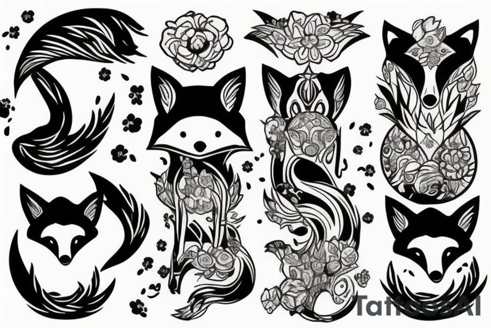 Fox in portal tattoo idea