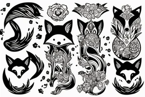 Fox in portal tattoo idea