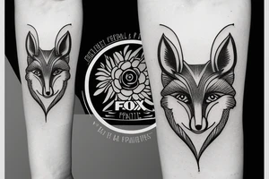 Fox in portal tattoo idea