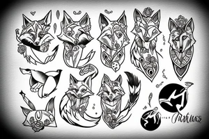 Fox in portal tattoo idea