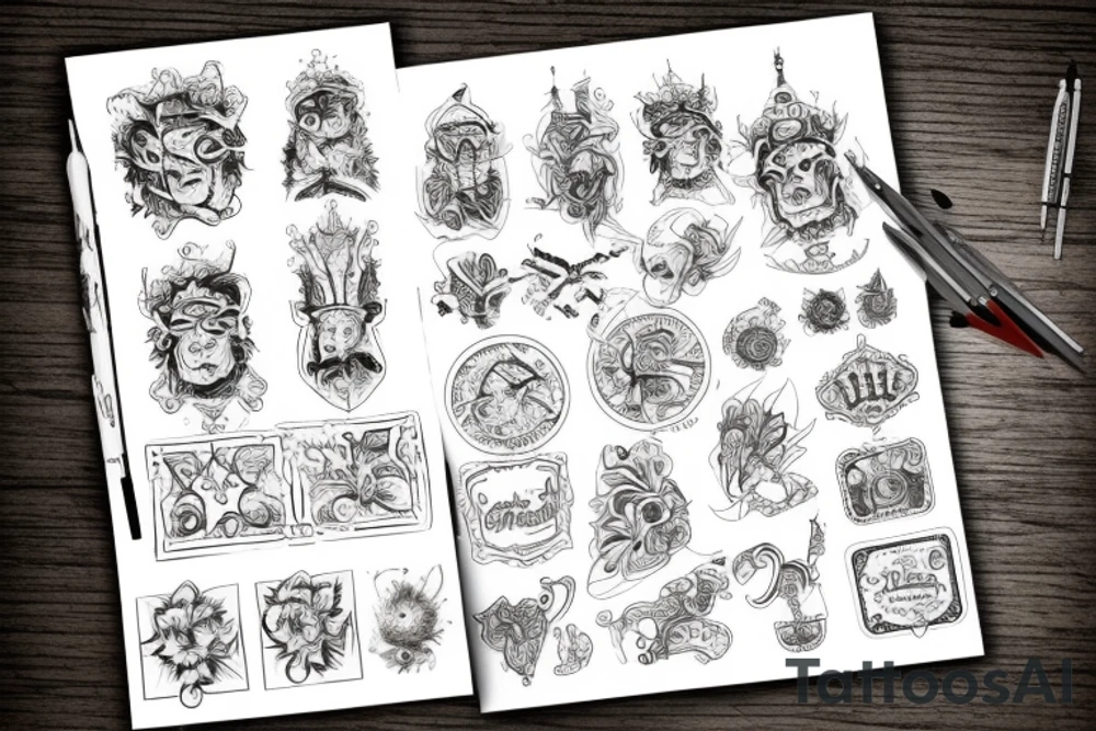 Бог солнца и бог загородной жизни tattoo idea