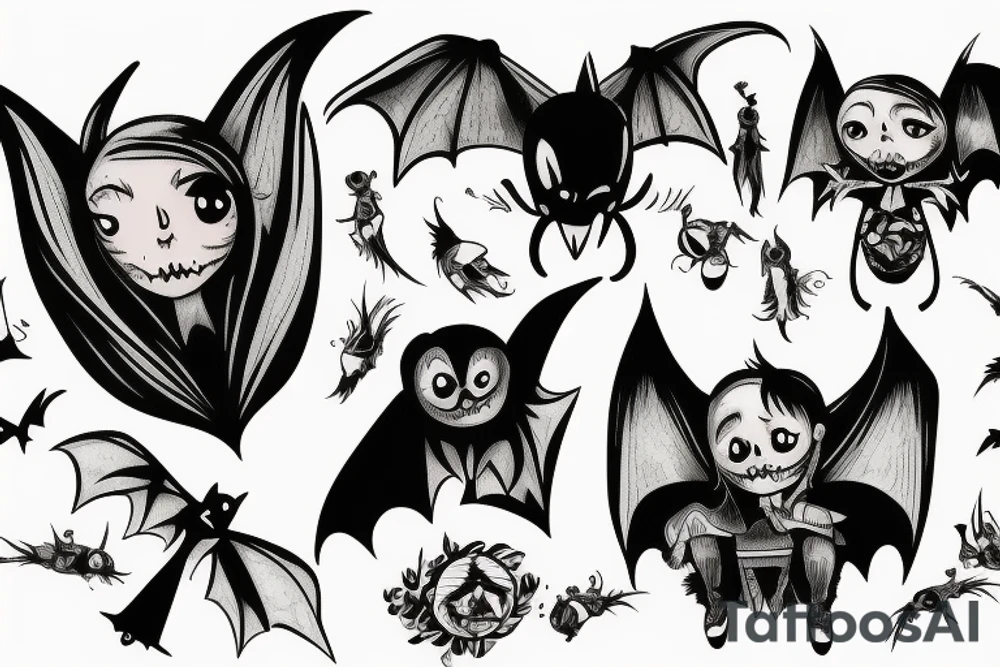 The bat tattoo idea