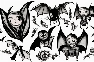 The bat tattoo idea