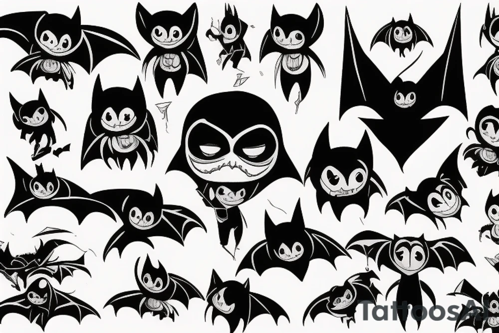 The bat tattoo idea