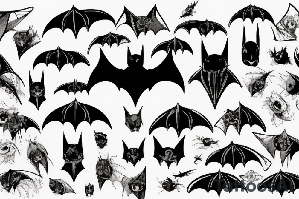 The bat tattoo idea