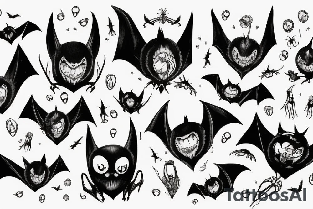 The bat tattoo idea
