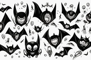 The bat tattoo idea