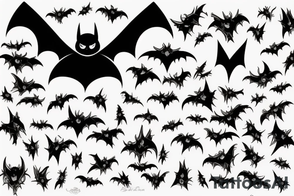 The bat tattoo idea