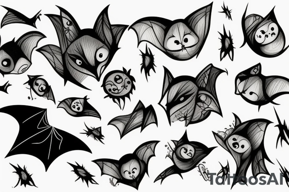 The bat tattoo idea
