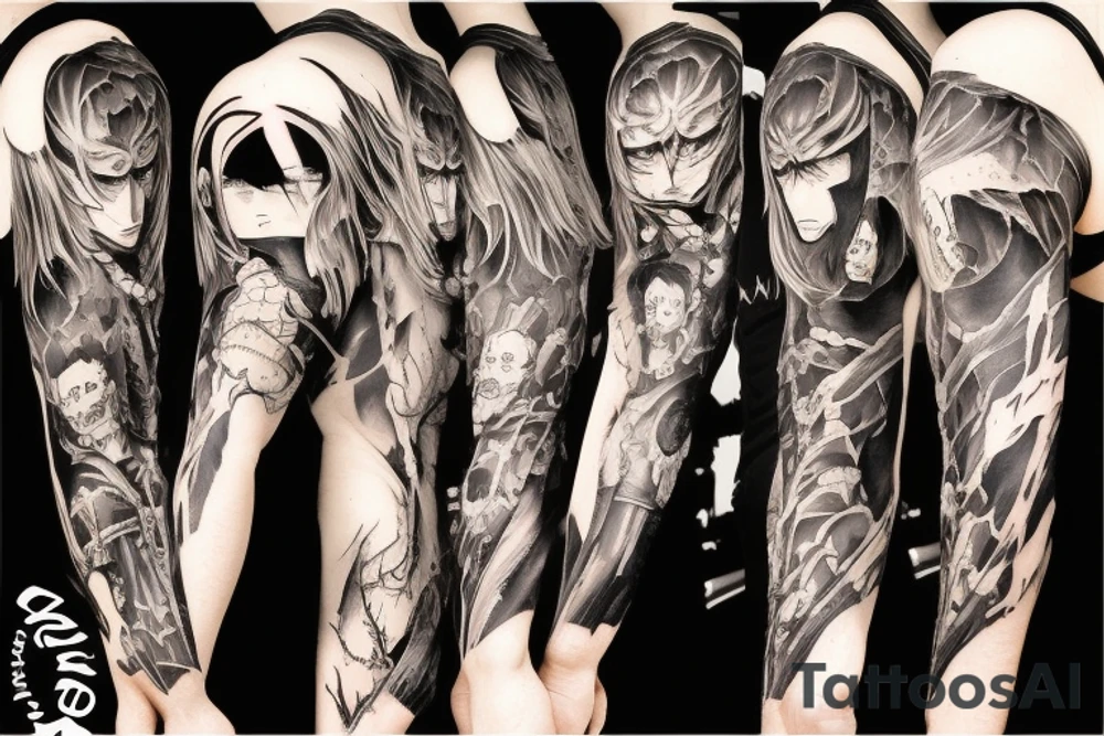 Anime berserk sleeve tattoo idea