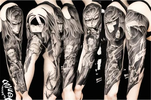 Anime berserk sleeve tattoo idea