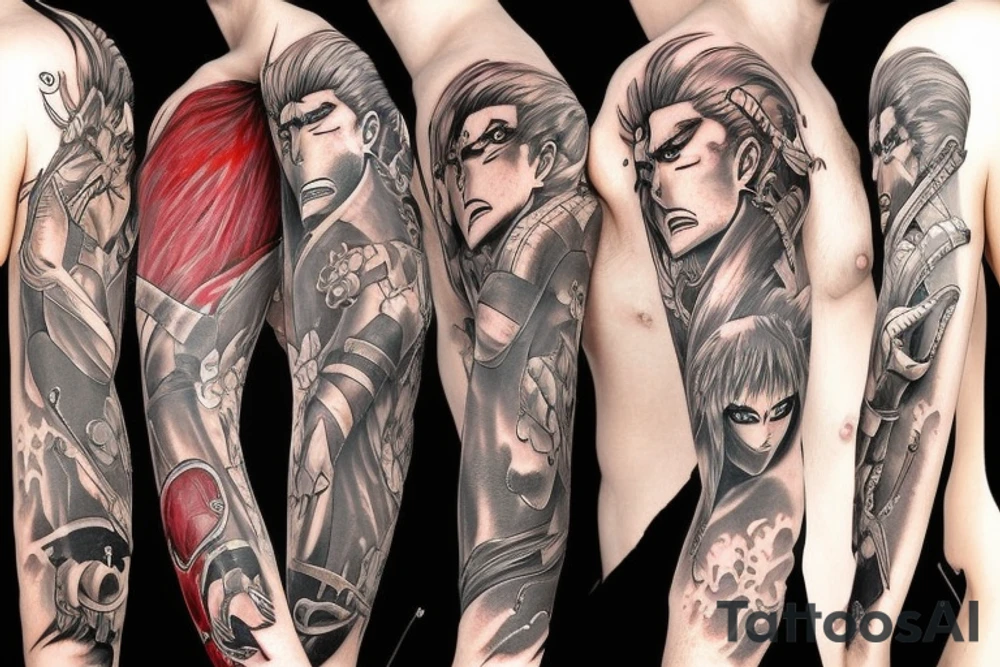 Anime berserk sleeve tattoo idea