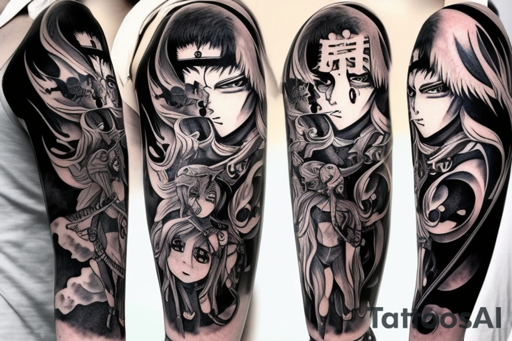 Anime berserk eclipse sleeve tattoo idea