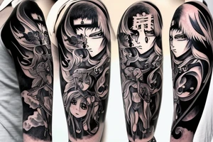 Anime berserk eclipse sleeve tattoo idea