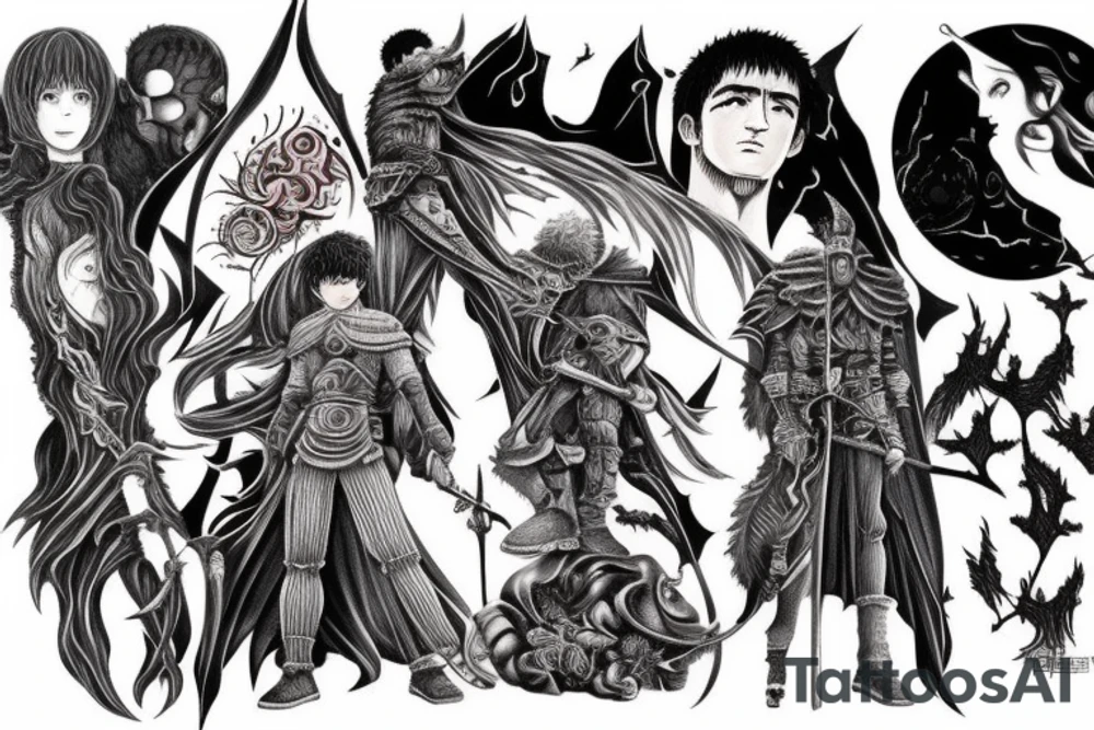 Berserk eclipse sleeve tattoo idea