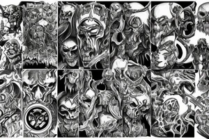chaos gods from warhammer 40000 tattoo idea