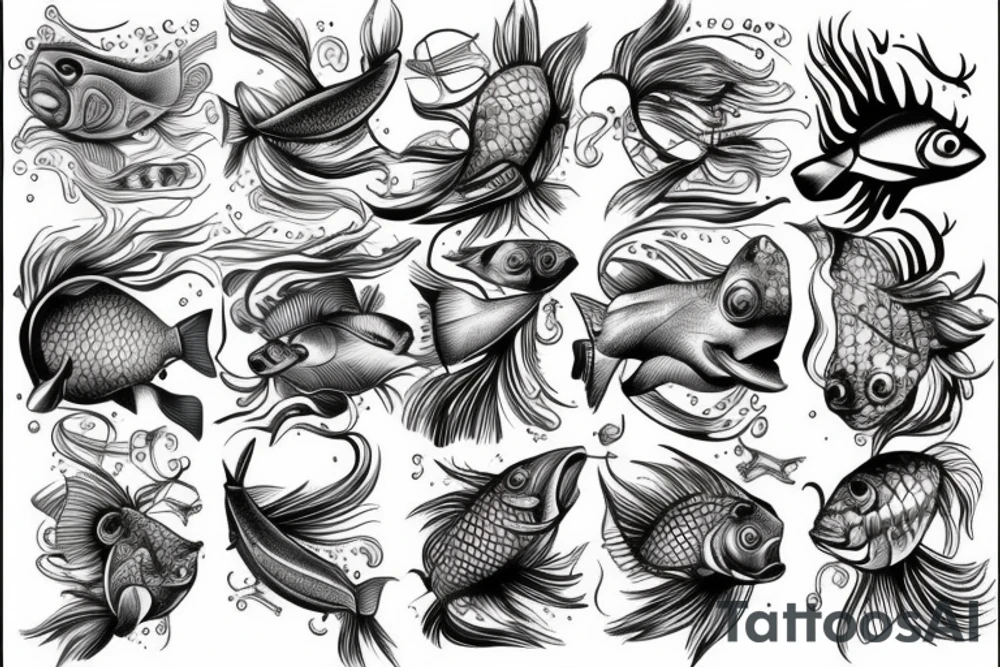 Fish in water tattoo idea