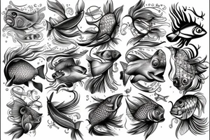 Fish in water tattoo idea