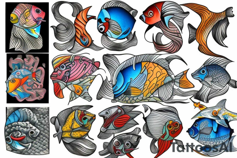 Fish in water tattoo idea