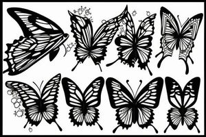 Butterfly on fire tattoo idea
