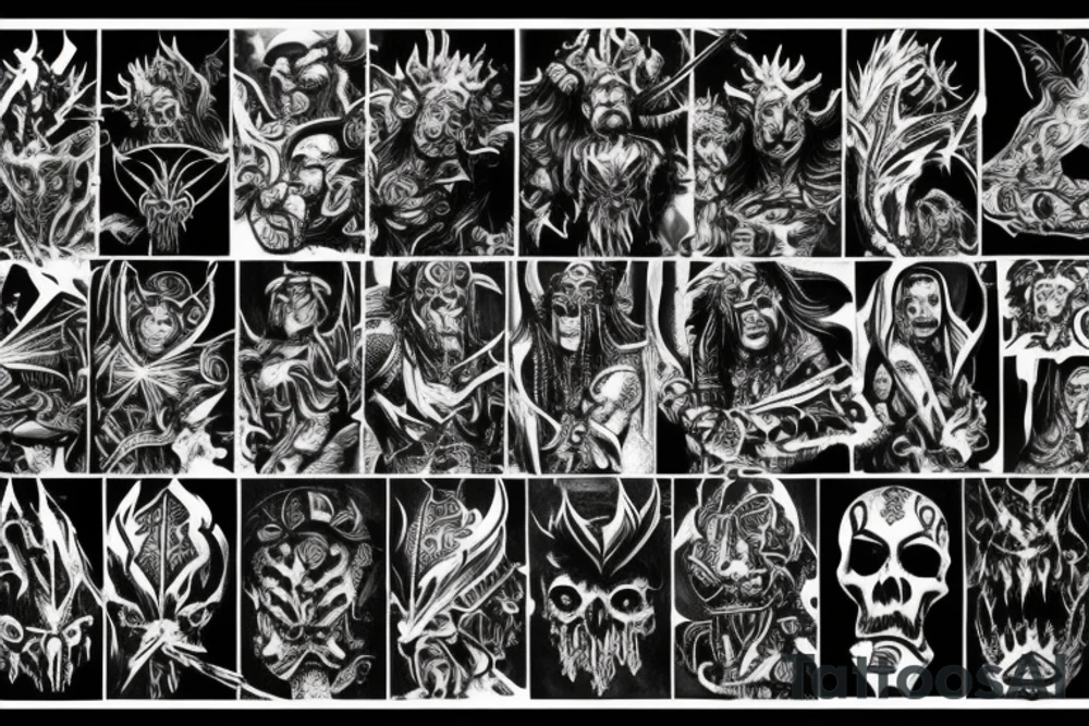 chaos gods from warhammer 40000 tattoo idea
