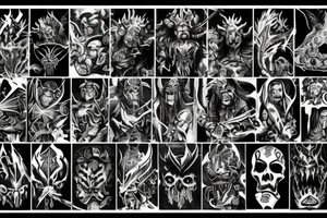 chaos gods from warhammer 40000 tattoo idea