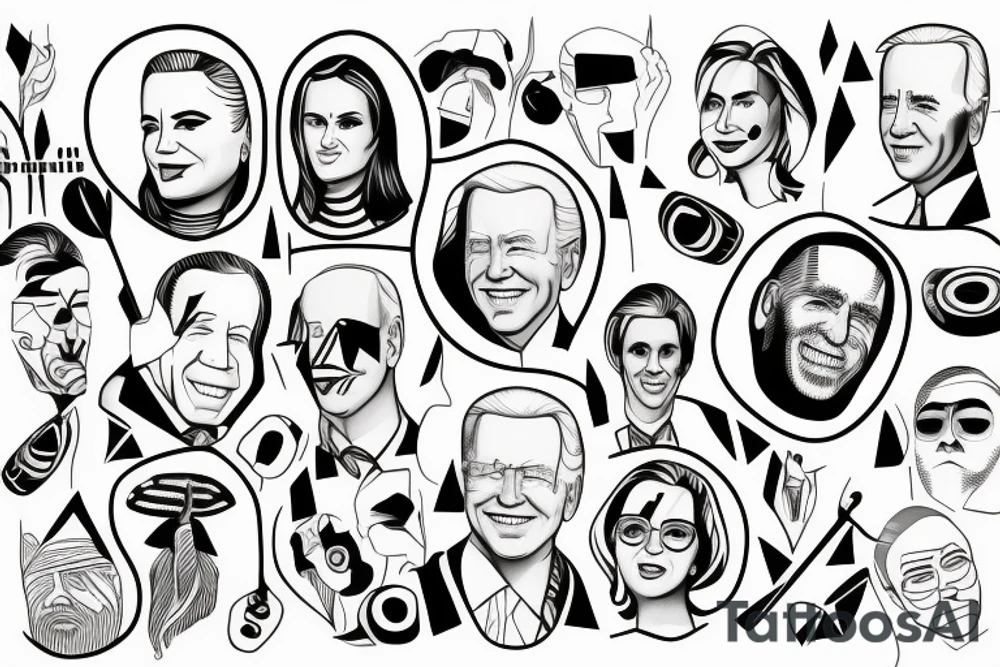 Face that looks like Joe Biden tattoo idea