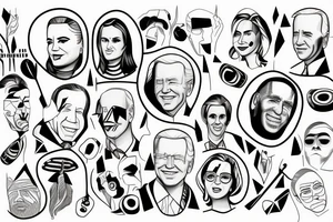 Face that looks like Joe Biden tattoo idea