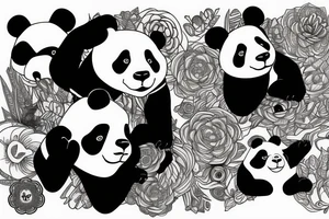 Panda in hexo tattoo idea