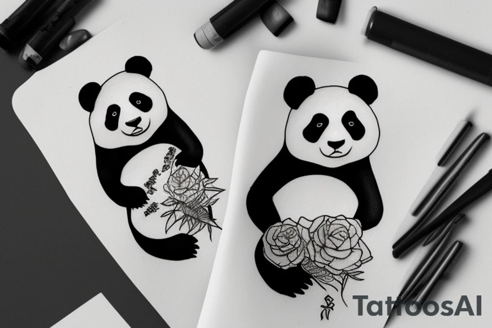 Panda in hexo tattoo idea