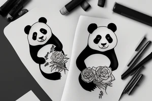 Panda in hexo tattoo idea
