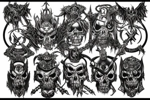 chaos gods from warhammer 40000 tattoo idea