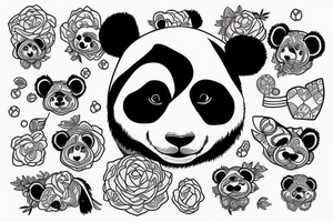 Panda in hexo tattoo idea
