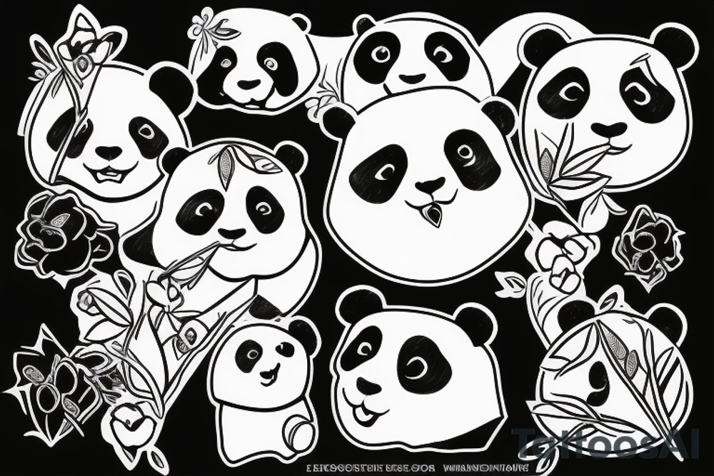 Panda in hexo tattoo idea