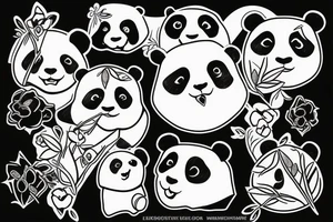 Panda in hexo tattoo idea