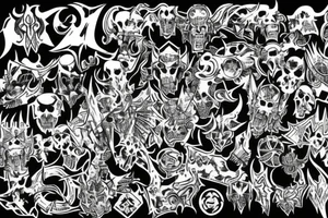 chaos gods from warhammer 40000 tattoo idea