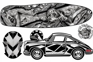Porshe 911 2008, that rides thrue canyon tattoo idea