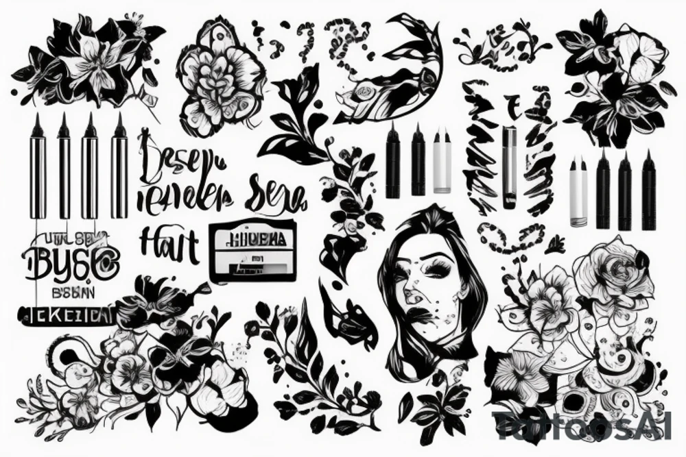 черепушки на всю руку tattoo idea