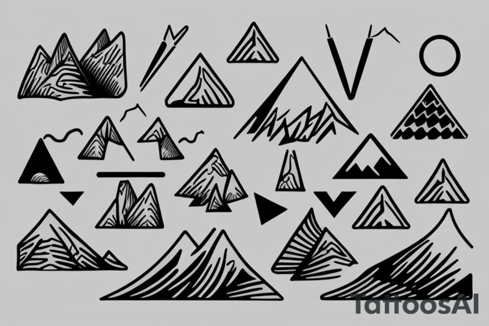 tent river mountains tattoo idea