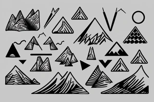 tent river mountains tattoo idea