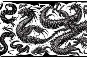 Dragon and scorpion tattoo idea