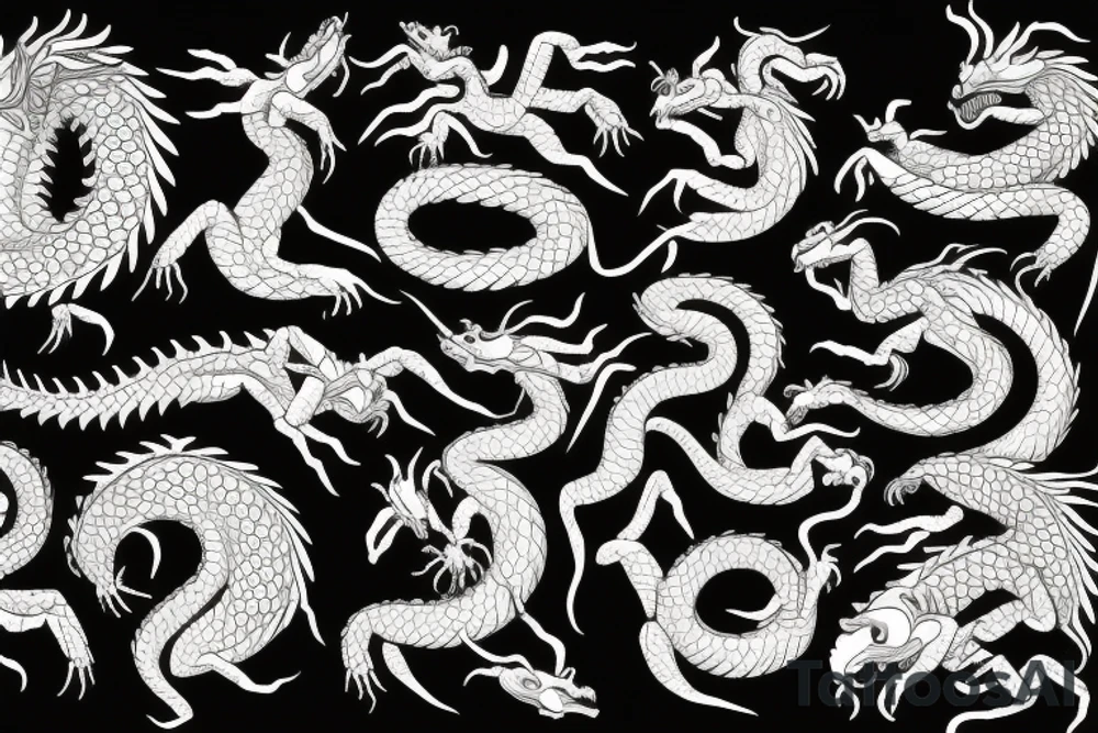Dragon and scorpion tattoo idea
