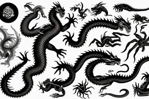 Dragon and scorpion tattoo idea