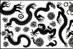 Dragon and scorpion tattoo idea