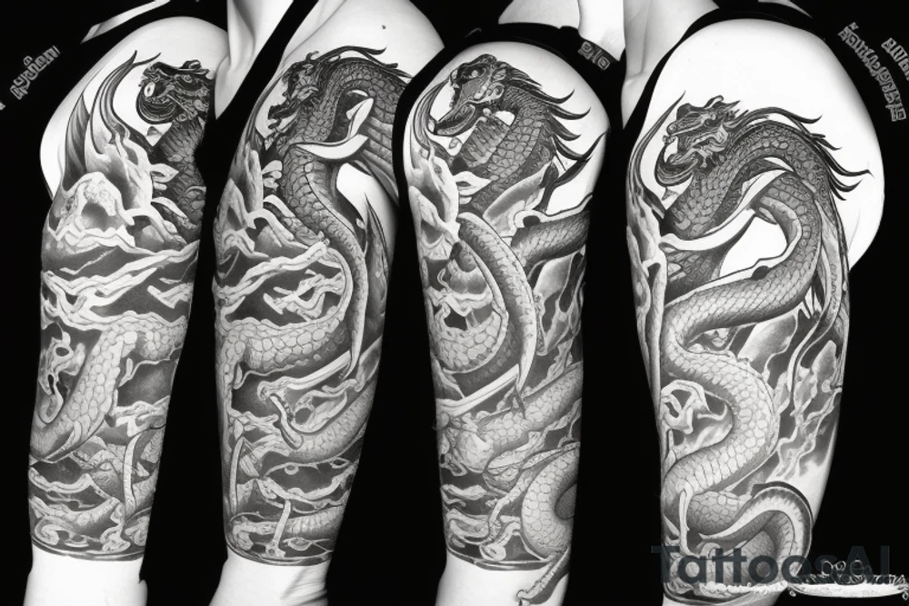 Dragon and scorpion tattoo idea