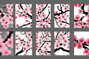 Sakura branch and a katana tattoo idea