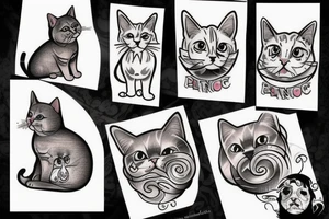 cat making tattoo to a dog tattoo idea