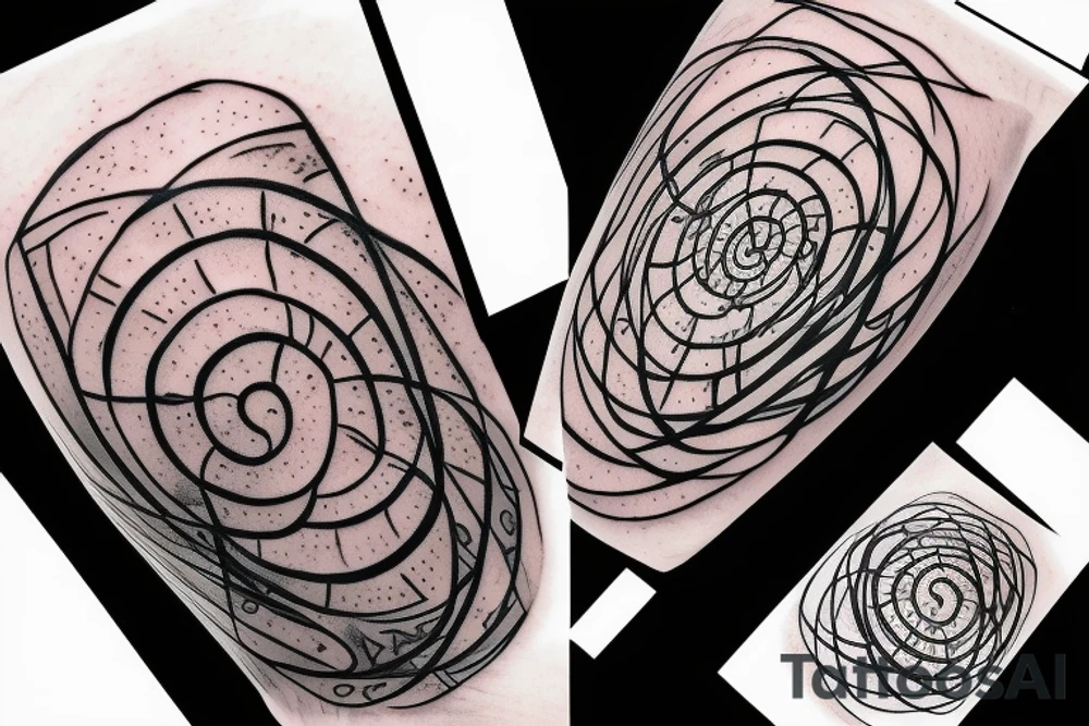 spiral galaxy inside an icosahedron tattoo idea